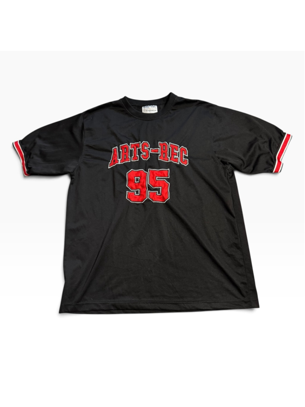 Arts-Rec Skate Jersey Shirt Size L Black Red San Diego California